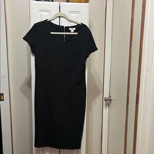 Cato Black Midi Dress with Short Sleeves